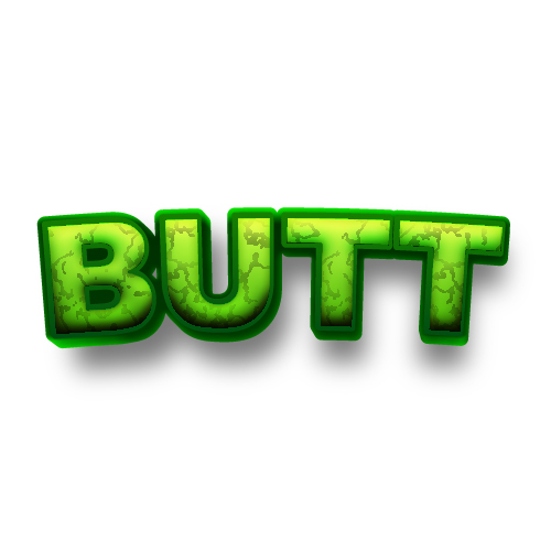 Butt Surname Dp - nice look 3d green color text pic