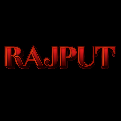 Rajput Dp - nice look black color background 3d text photo