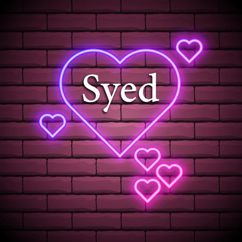 Syed Dp - gradient heart outline on wall
