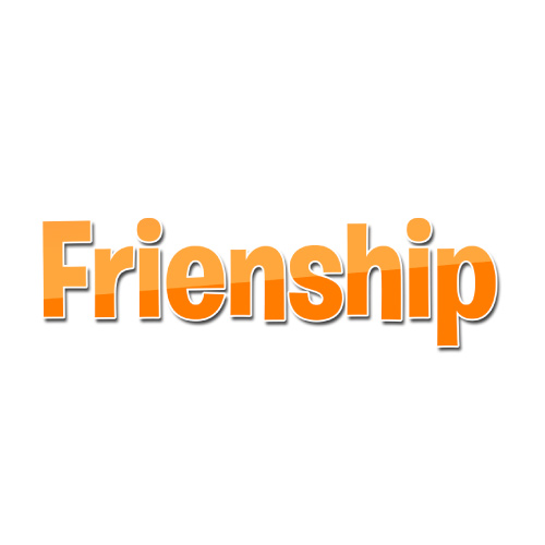 Friendship Dp For Whatsapp - orange yellow color shadow text photo