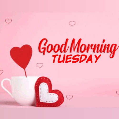 Good Morning Tuesday Images - mug red heart 