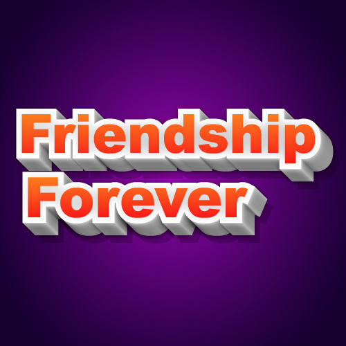 Friendship Forever Dp - purple gradient nice text pic 