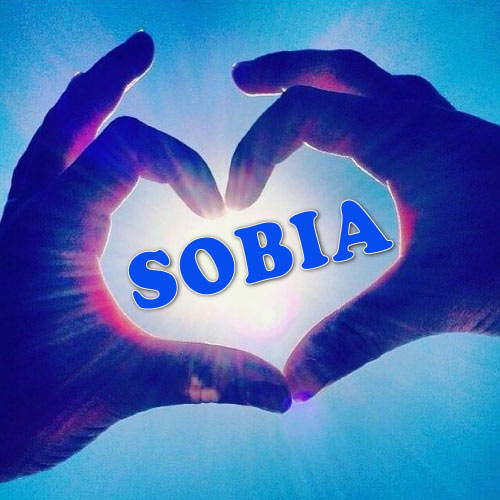 Sobia Name Dp - boy hand heart