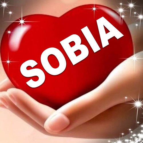 Sobia Name Dp - girl hand red heart