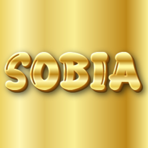 Sobia Name Dp - golden text