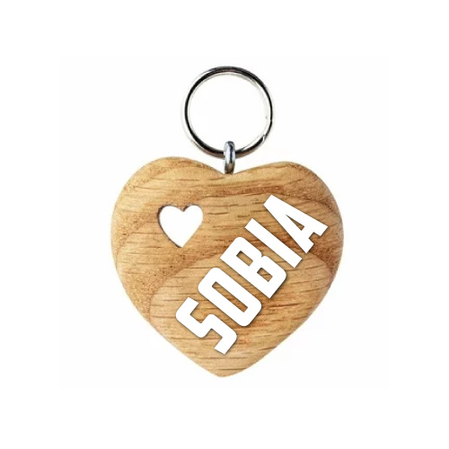 Sobia Name Dp - heart keychain