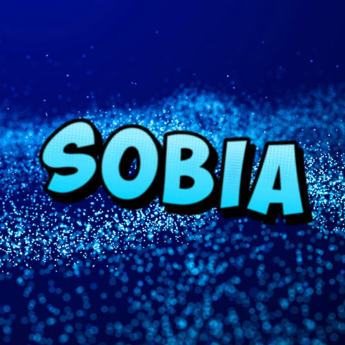 Sobia Name Dp - water background 3d text