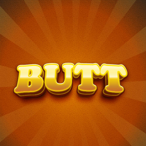 Butt Dp - stylish background 3d golden text photo