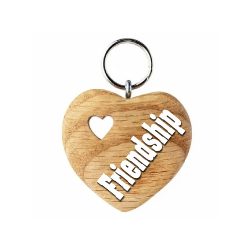 Friendship Dp Photo - white background heart keychain photo