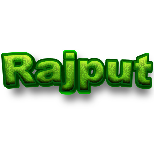 Rajput Cast Dp - white color background green color 3d text photo