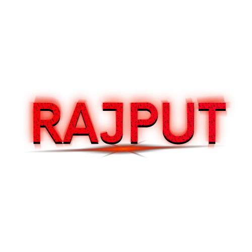 Rajput Dp - white color background 3d red color text photo