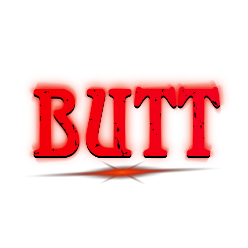 Butt Dp - white color background 3d text pic