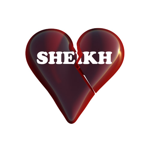 Sheikh Dp - white color background broken heart photo