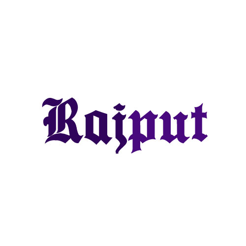 Rajput Dp - white color background text color purple dark purple pic
