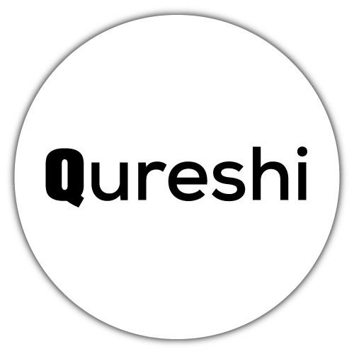 Qureshi Dp - white color circle black color text pic