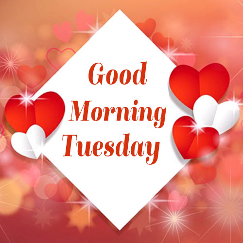 Good Morning Tuesday Images - white red heart pic
