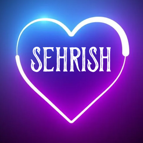 Sehrish name dp - white heart