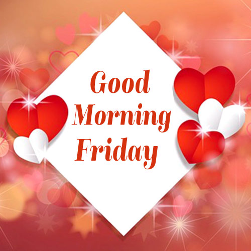Good Morning Friday Images - white red heart photo