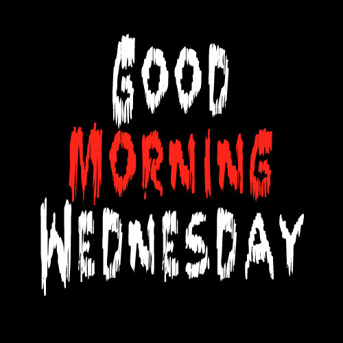 Good Morning Wednesday Images - white red text