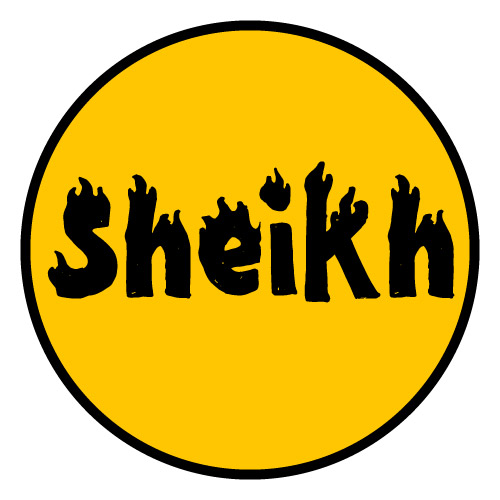 Sheikh Cast Dp - yellow color circle black color text outline