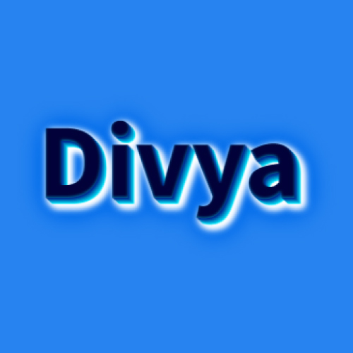 Divya Name Dp - 3d text