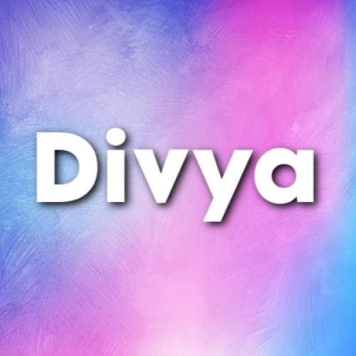 Divya Name Dp - 3d white text