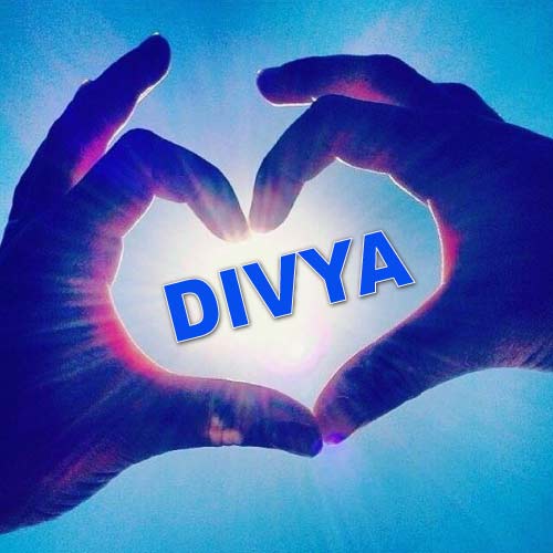 Divya Name Dp - boy hand heart
