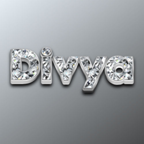 Divya Name Dp - dimond 3d font