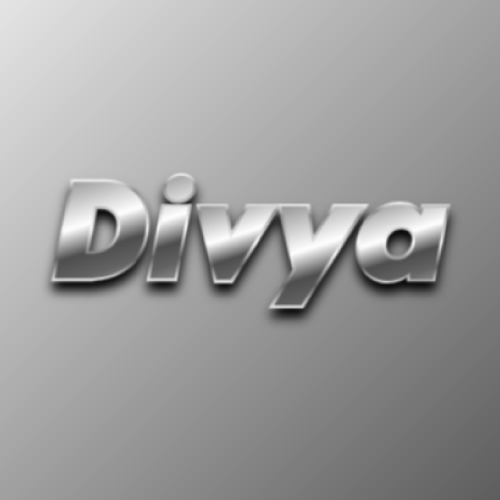 Divya Name Dp - gradient 3d text