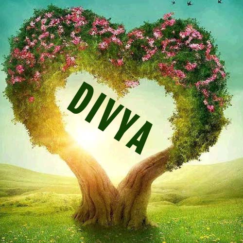 Divya Name Dp - heart tree