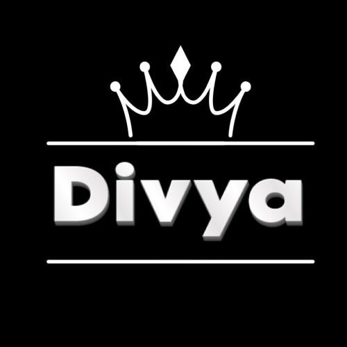 Divya Name Dp - outline crown 3d text