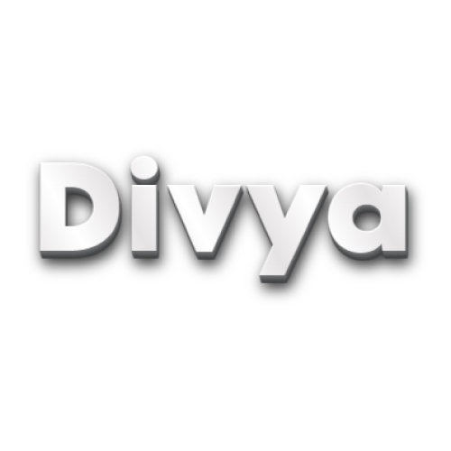 Divya Name Dp - white 3d text