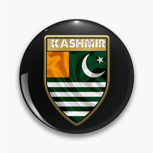 Kashmir Flag DP - black circle white text