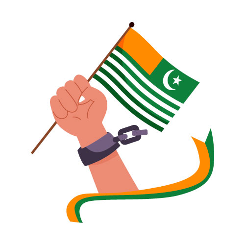 Kashmir Flag DP - flag in hand