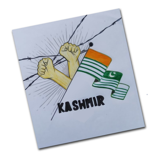 Kashmir Flag DP - flag painting pic