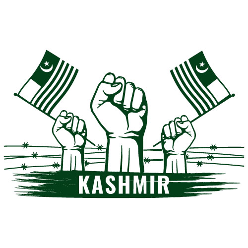 Kashmir Flag DP - green flag hand vector