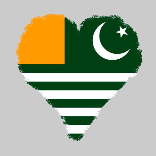 Kashmir Flag DP - heart flag pic