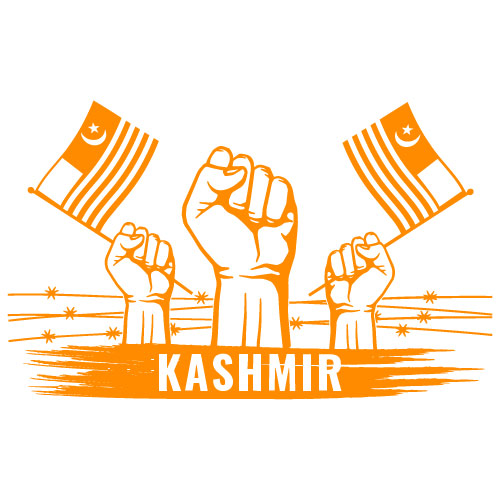 Kashmir Flag DP - orange flag hand vector