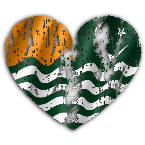 Kashmir Flag DP - stone heart flag