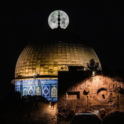 Masjid Aqsa Dp - night moon