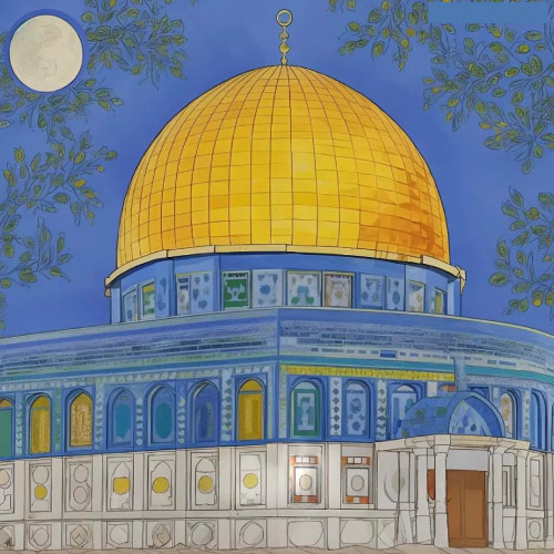 Masjid Aqsa Dp - painting