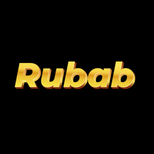 Rubab Name Dp - black background 3d text