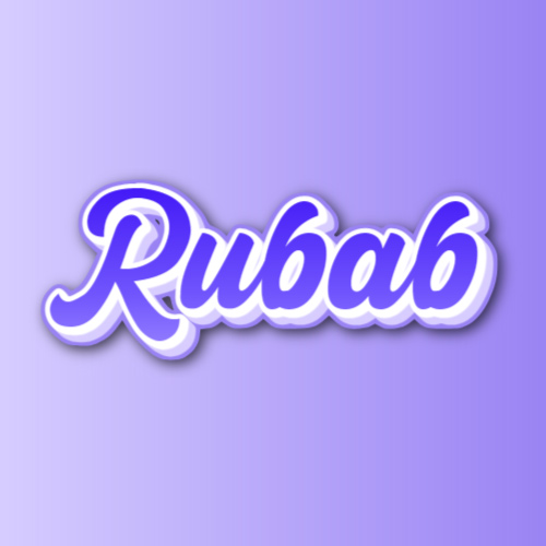 Rubab Name Dp - gradient 3d font