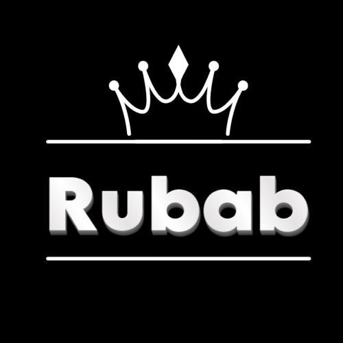 Rubab Name Dp - white outline crown pic