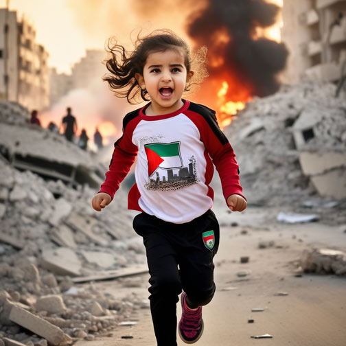 Pales time Dp - Small girl in Palestine Gaza