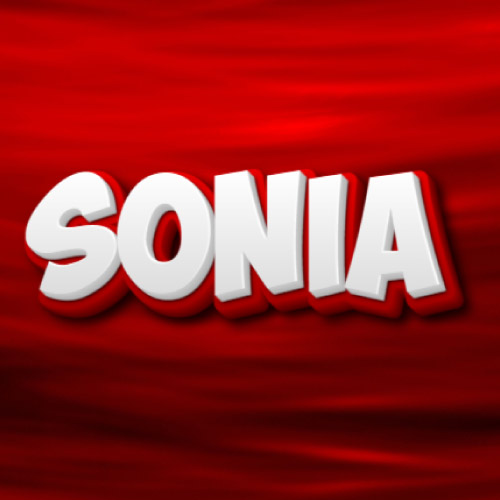 Sonia Name Dp - 3d text