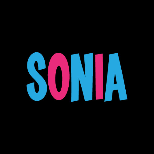 Sonia Name Dp - blue pink text