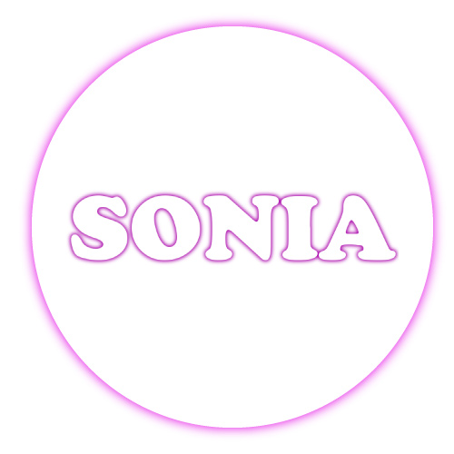 Sonia Name Dp - glowing white circle text