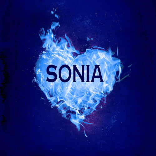 Sonia Name Dp - glowing heart