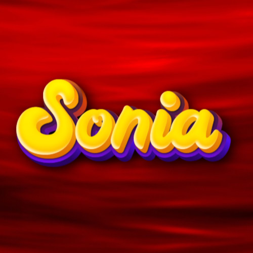 Sonia Name Dp - golden text pic
